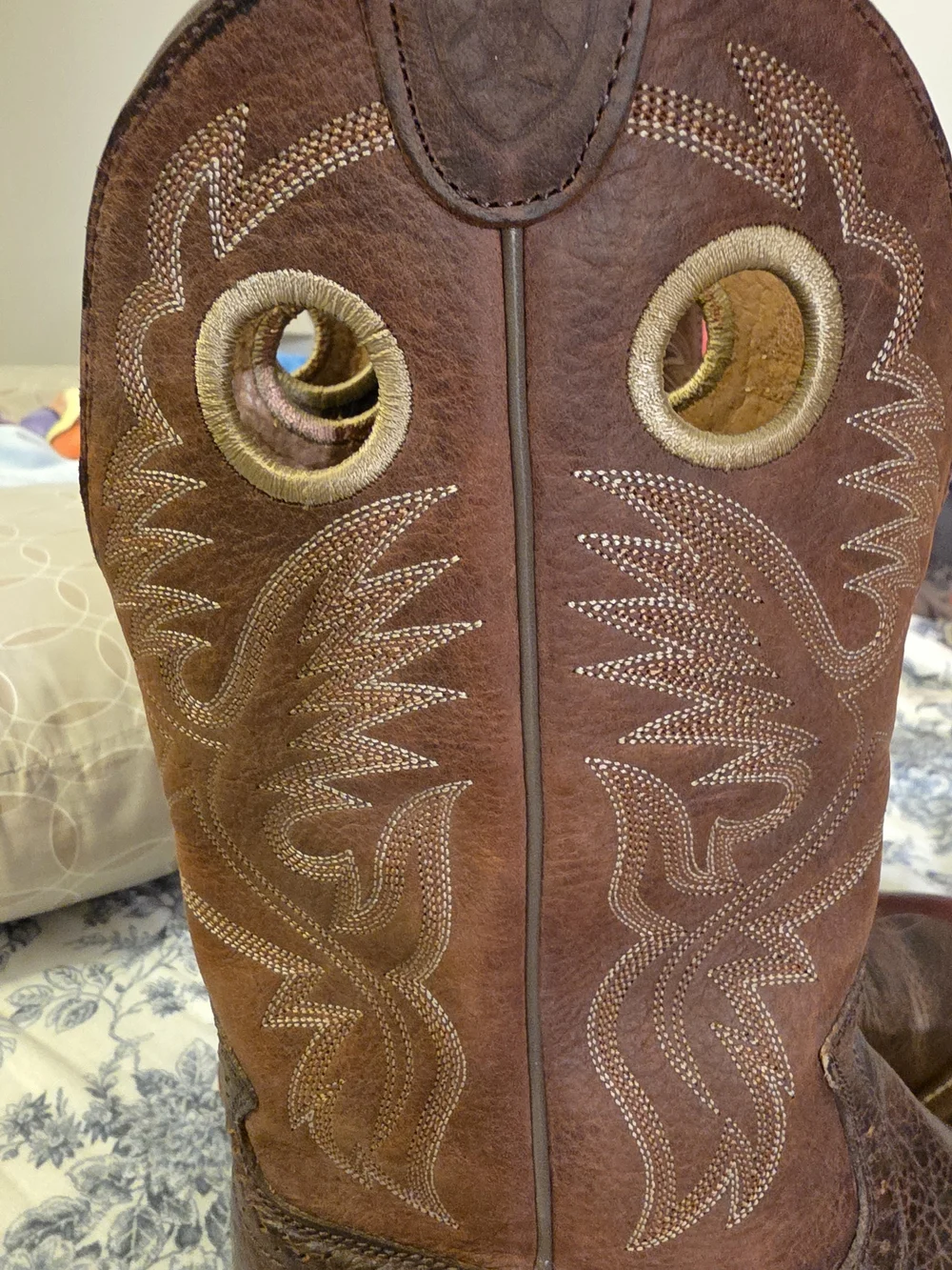 Ariat Brown Leather Western Pull-On Boots Men's 9.5D